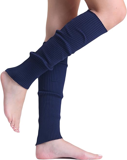 1 Pair Women's Knitted Leg Warmers for Cold Weather 21 Inches Long-4