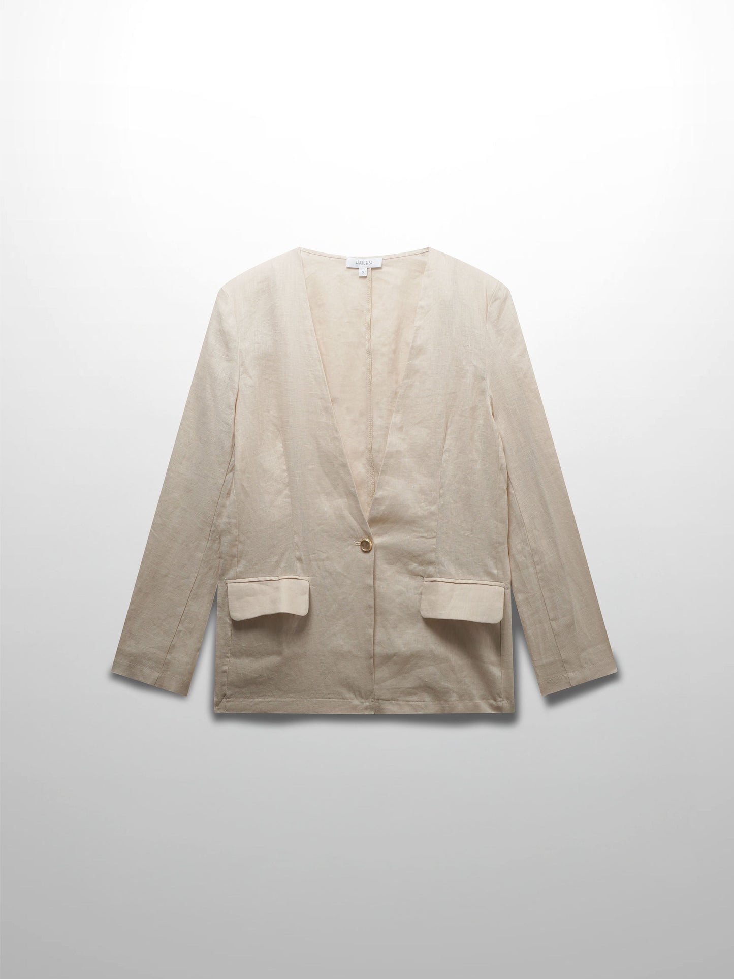 Linen Blazer-Ecru-1