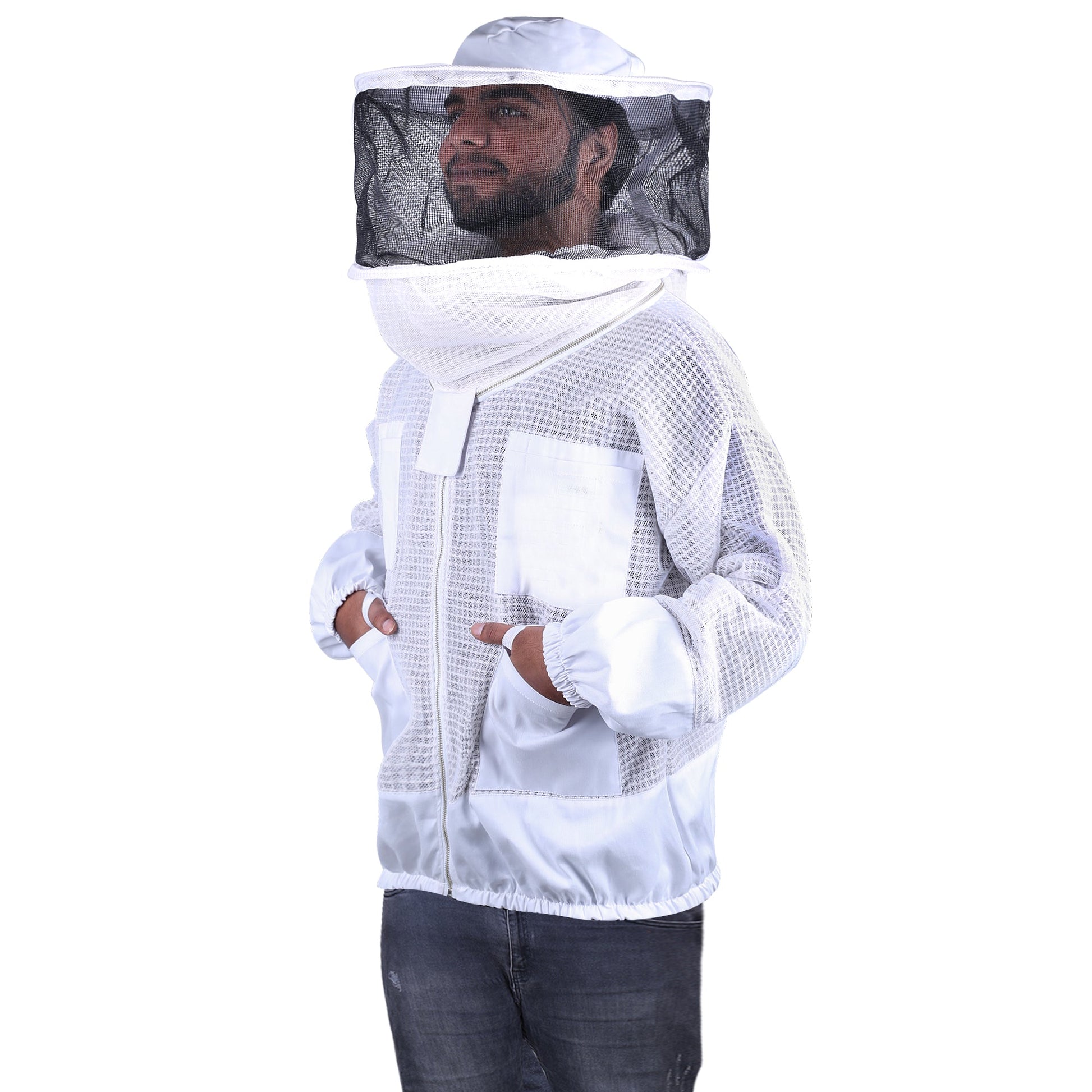 Beekeeping Bee Jacket 3 Layer Mesh Round Head Jacket & Trouser Protective Equipment-2