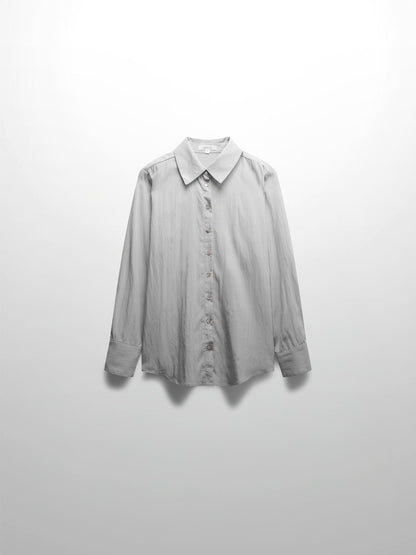 Crinkle Blouse-Grey-0