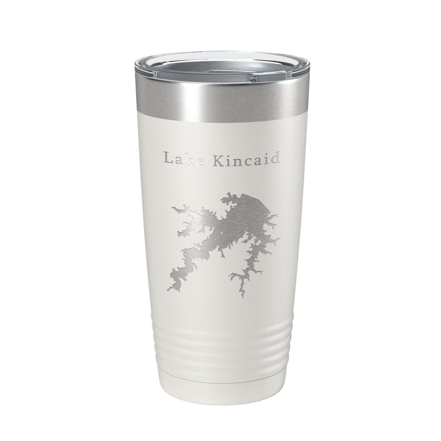 Lake Kincaid Map Tumbler Travel Mug Insulated Laser Engraved Coffee Cup Reservoir Louisiana 20 oz-1