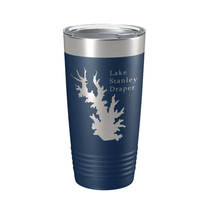 Lake Stanley Draper Map Tumbler Travel Mug Insulated Laser Engraved Coffee Cup Oklahoma 20 oz-2