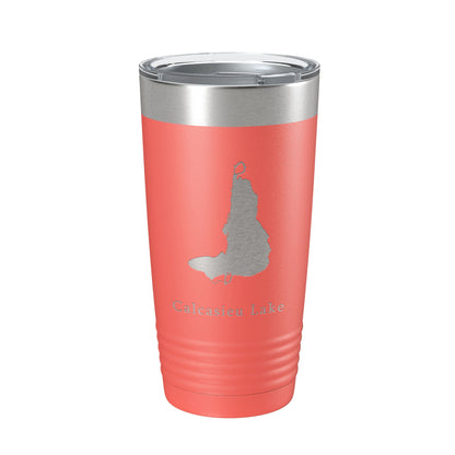 Calcasieu Lake Map Tumbler Travel Mug Insulated Laser Engraved Coffee Cup Louisiana 20 oz-20