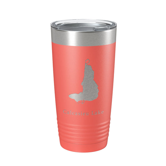 Calcasieu Lake Map Tumbler Travel Mug Insulated Laser Engraved Coffee Cup Louisiana 20 oz-20