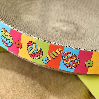 Round Cat Scratch Lounge - Interactive Corrugated Paper Toy For Cats-4