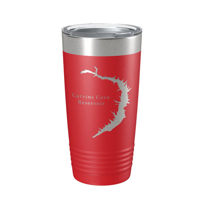 Carvins Cove Reservoir Tumbler Lake Map Travel Mug Insulated Laser Engraved Coffee Cup Virginia 20 oz-10