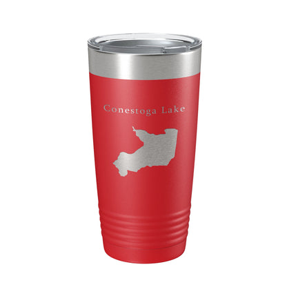 Conestoga Lake Map Tumbler Travel Mug Insulated Laser Engraved Coffee Cup Nebraska 20 oz-10