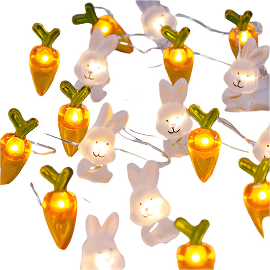 LED Copper Wire Rabbit Carrot Light String-0