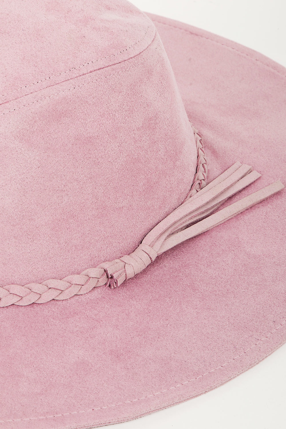 Fame Braided Faux Suede Hat-1