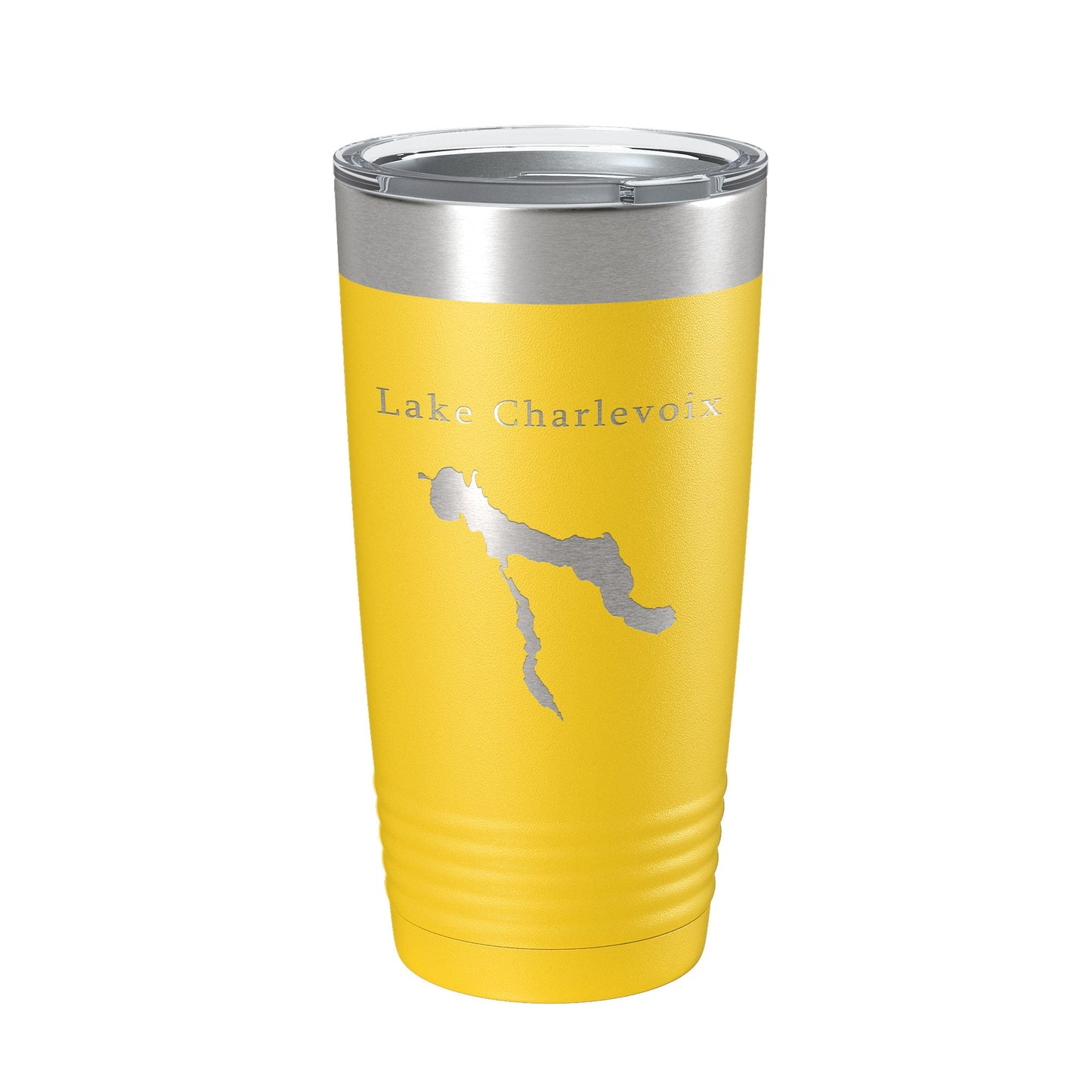 Lake Charlevoix Map Tumbler Travel Mug Insulated Laser Engraved Coffee Cup Michigan 20 oz-19