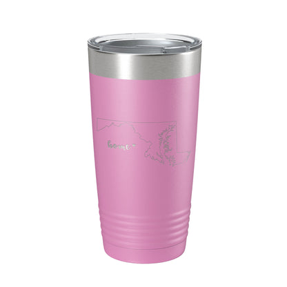 Maryland Tumbler Home State Travel Mug Insulated Laser Engraved Map Coffee Cup 20 oz-14
