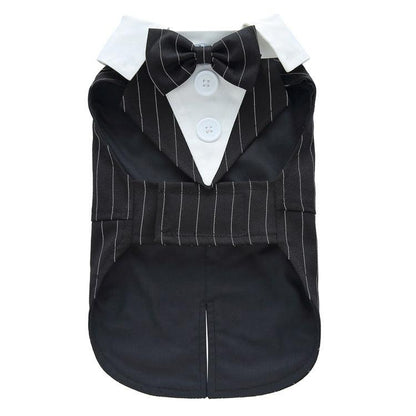 Elegant Canine Attire: Formal Dog Tuxedo Dress-1