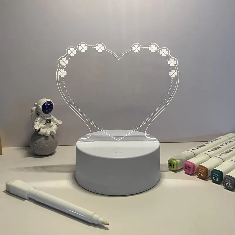 Acrylic Memo Board with Erasable Light for Home Use