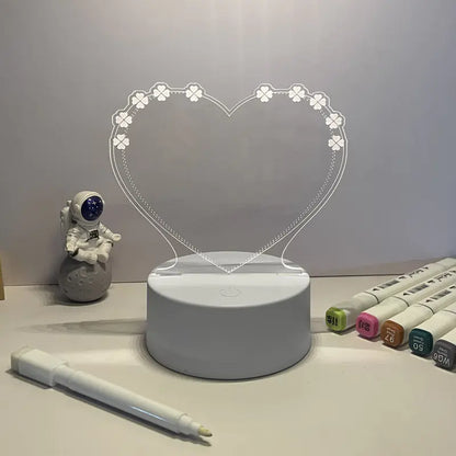 Acrylic Memo Board with Erasable Light for Home Use