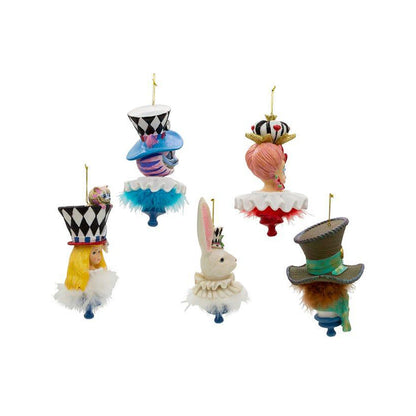 6" Holly Hats™ Alice In Wonderland Hat Ornament Set, 5 Piece Set by Kurt Adler-1