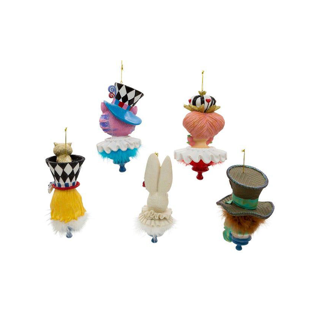 6" Holly Hats™ Alice In Wonderland Hat Ornament Set, 5 Piece Set by Kurt Adler-2