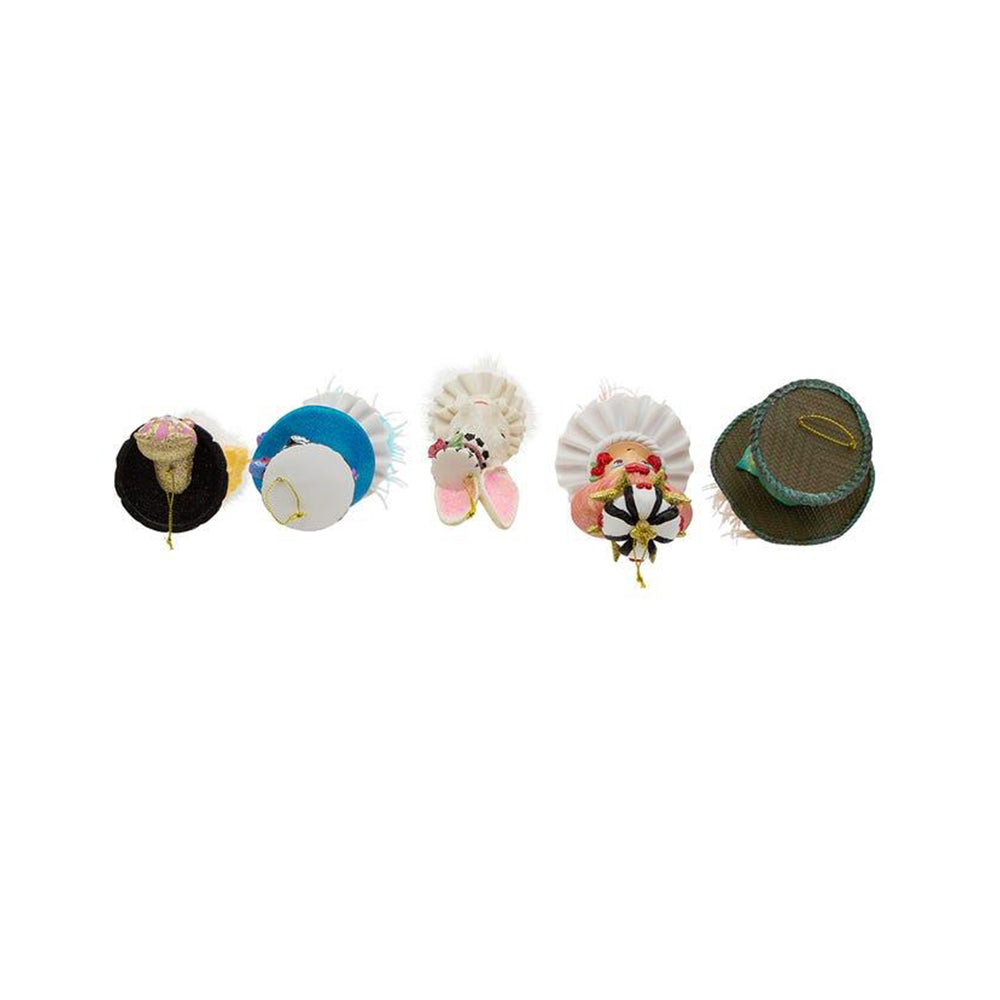 6" Holly Hats™ Alice In Wonderland Hat Ornament Set, 5 Piece Set by Kurt Adler-4