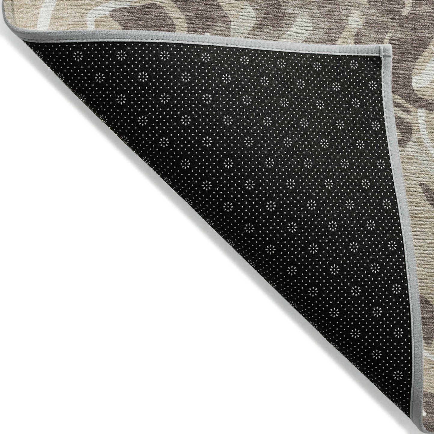 9' X 12' Beige Brown And Ivory Abstract Washable Indoor Outdoor Area Rug-3