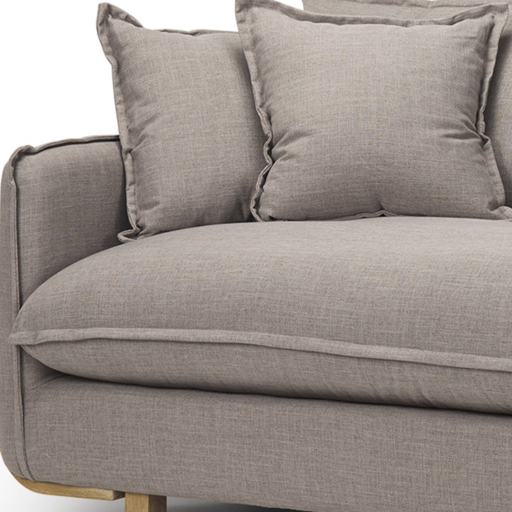 84" Brown Fabric Sofa-2