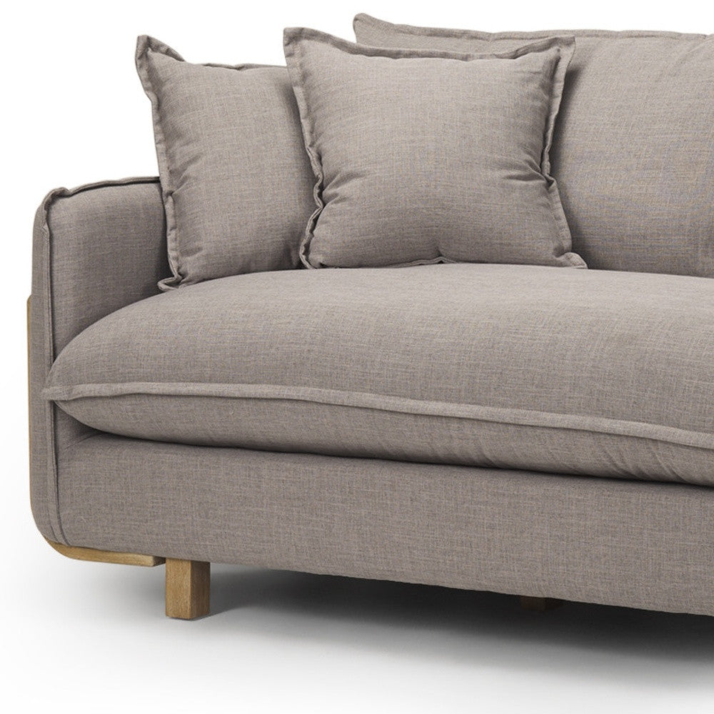 84" Brown Fabric Sofa-3