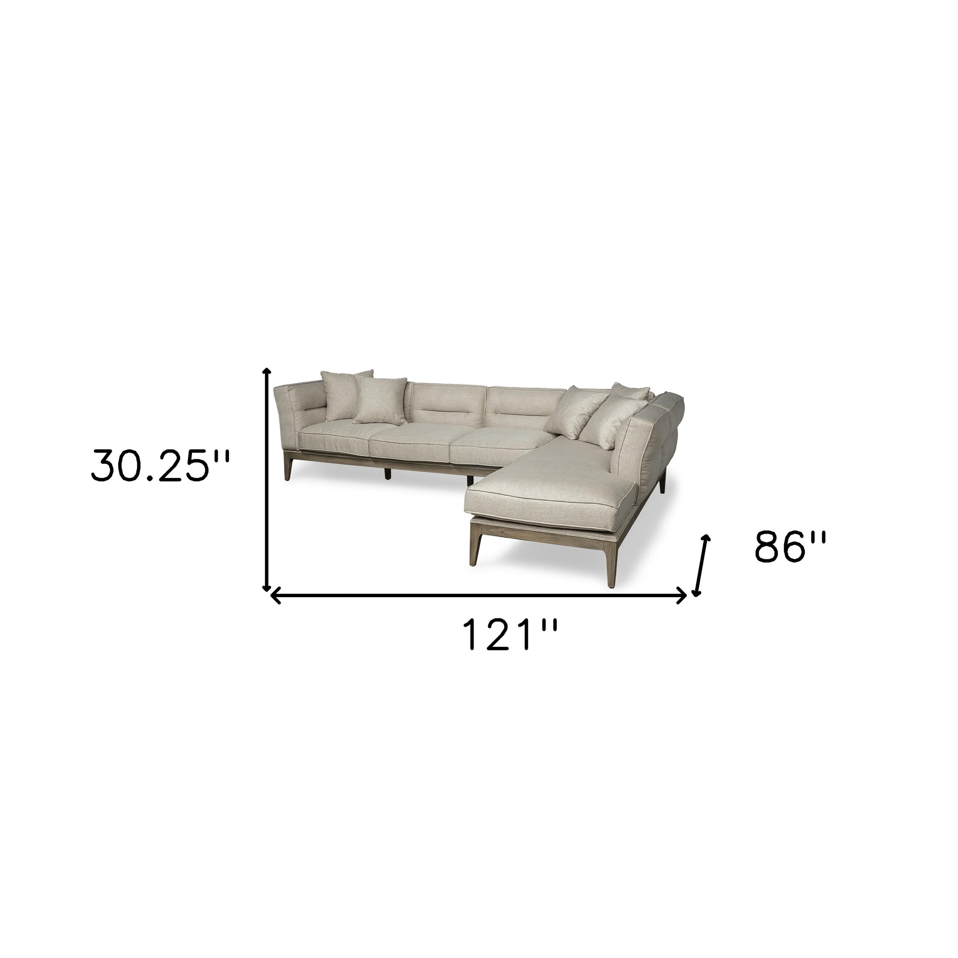 121" Brown Fabric Sofa-4