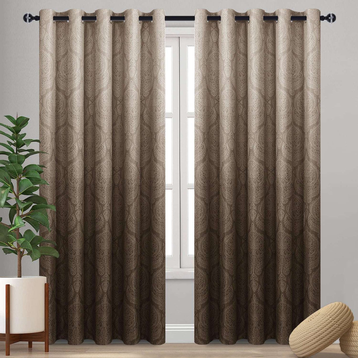 DWCN Ombre Blackout Curtains, Set of 2 Panels-7