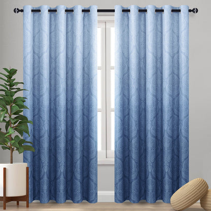 DWCN Ombre Blackout Curtains, Set of 2 Panels-8