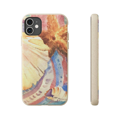 Biodegradable Phone Case with 'Treasures of the Tide' Watercolor Original Artwork by Barbara Cleary-31