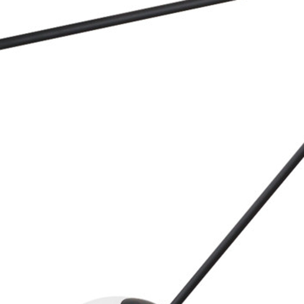 Black Eleven Light Frosted Metal and Glass Dimmable Chandelier With White Shades-2