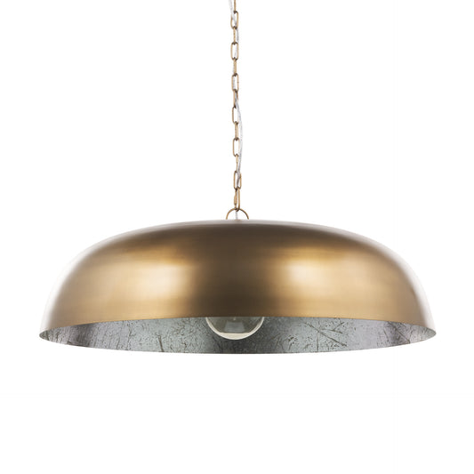 Gold Single Metal Dimmable Ceiling Light With Gold Shades-0