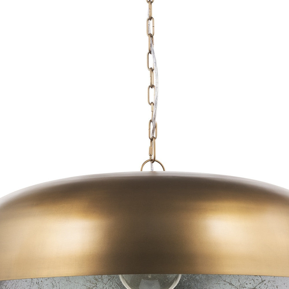 Gold Single Metal Dimmable Ceiling Light With Gold Shades-1