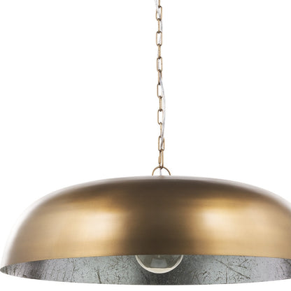 Gold Single Metal Dimmable Ceiling Light With Gold Shades-2