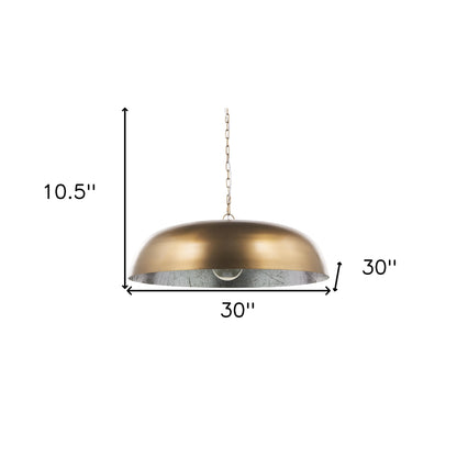 Gold Single Metal Dimmable Ceiling Light With Gold Shades-3