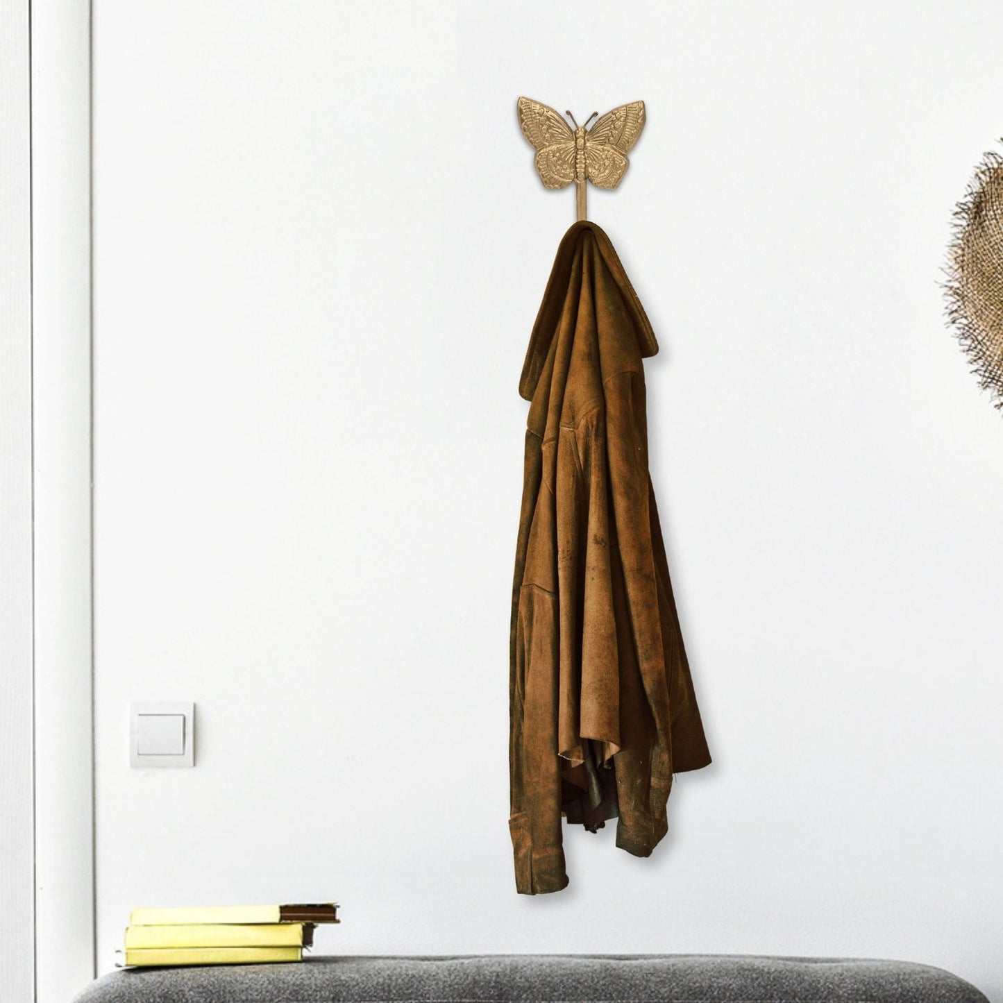 5" Gold Cast Iron Butterfly Wall Hook-5