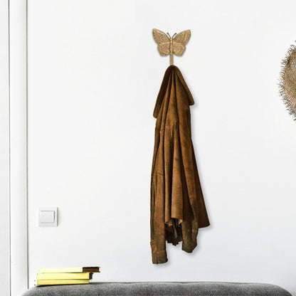 5" Gold Cast Iron Butterfly Wall Hook-5