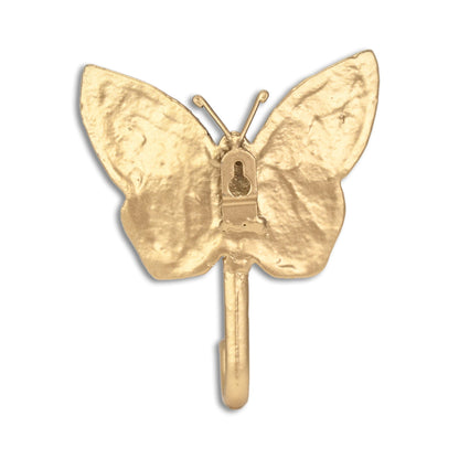 5" Gold Cast Iron Butterfly Wall Hook-3