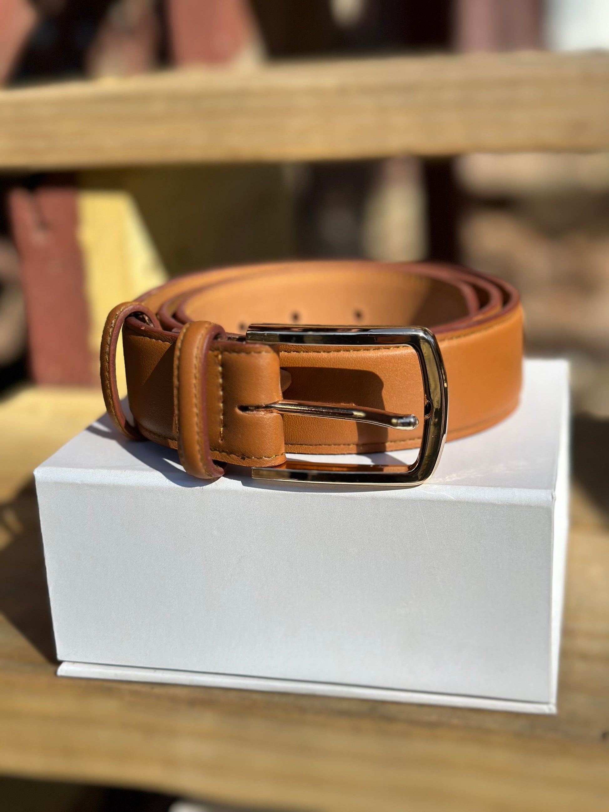 caramel-brown | Genuine Leather Belt-0