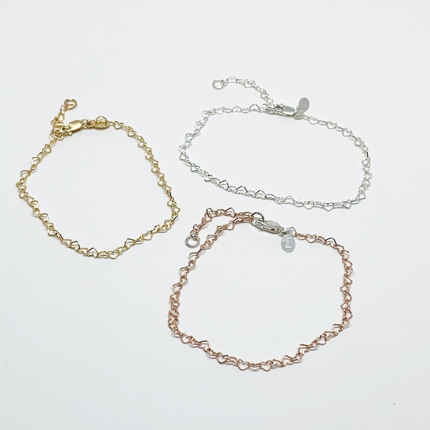 Heart Link Chain Bracelet-0