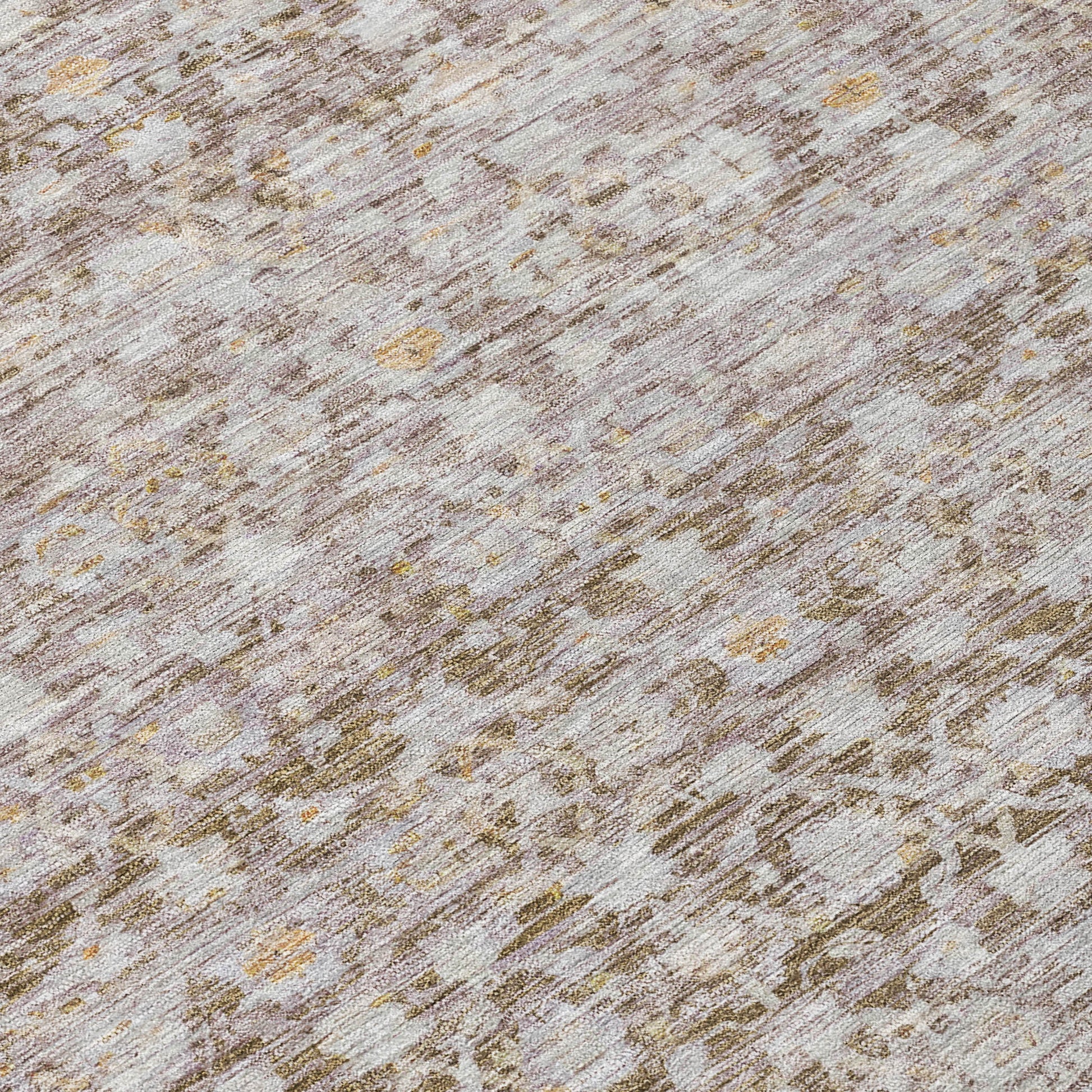 8' Taupe And Beige Round Striped Washable Indoor Outdoor Area Rug-6