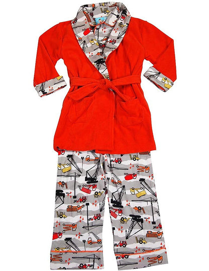 Bunz Kidz - Baby Boys 3 Piece Robe and Pajama Set-2