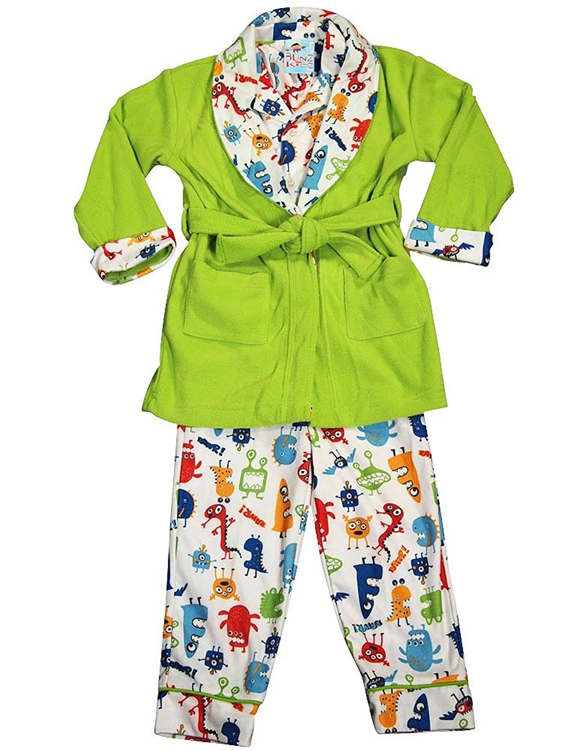 Bunz Kidz - Baby Boys 3 Piece Robe and Pajama Set-3