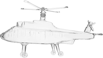 Helicopter Wine & Whiskey Decanter Black Hawk Chopper 8" x 16" The Wine Savant - Heli Gifts for Men - Glass Helicopter Figurine Gift, Bourbon and Scotch Decanter - Military Veteran Gifts - 750ml-4