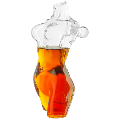 Lady Body Sculpture Whiskey & Wine Decanter Elegant Glass Female Bust Perfect for Home Decoration 750ml by The Wine Savant-1