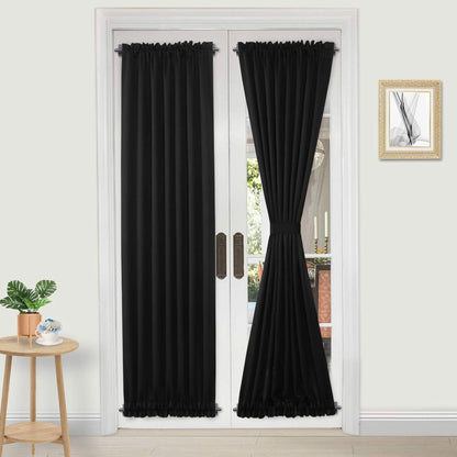Custom Curtains: French Blackout Door Curtains, 1 Curtain Panel-4