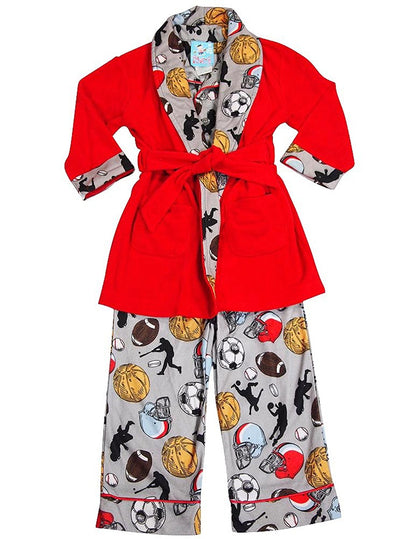 Bunz Kidz - Baby Boys 3 Piece Robe and Pajama Set-0