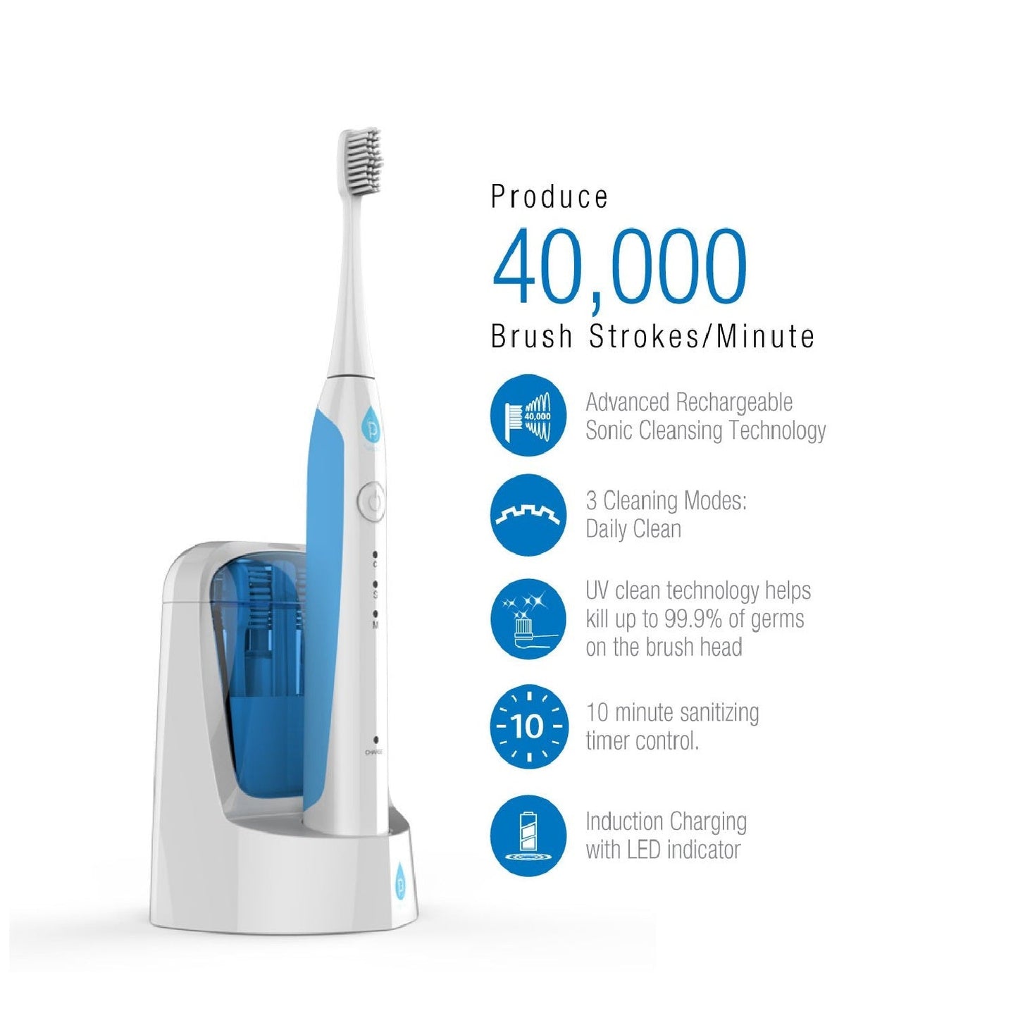 Electric Smart Series Rechargeable Toothbrush with UV Sanitizing Function-2