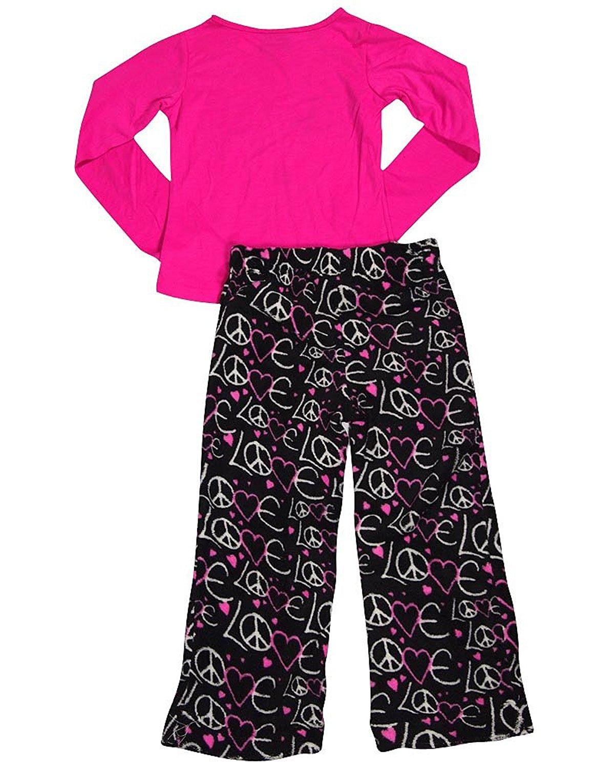 Fun Kidz - Little Girls' Long Sleeve Scribble Love Pajamas-3