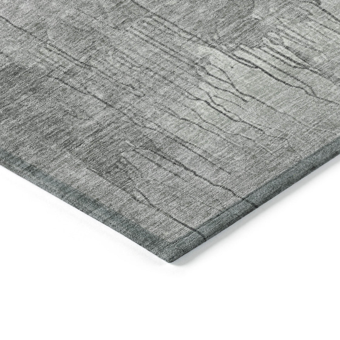 8' Lavender And Gray Round Abstract Washable Indoor Outdoor Area Rug-3