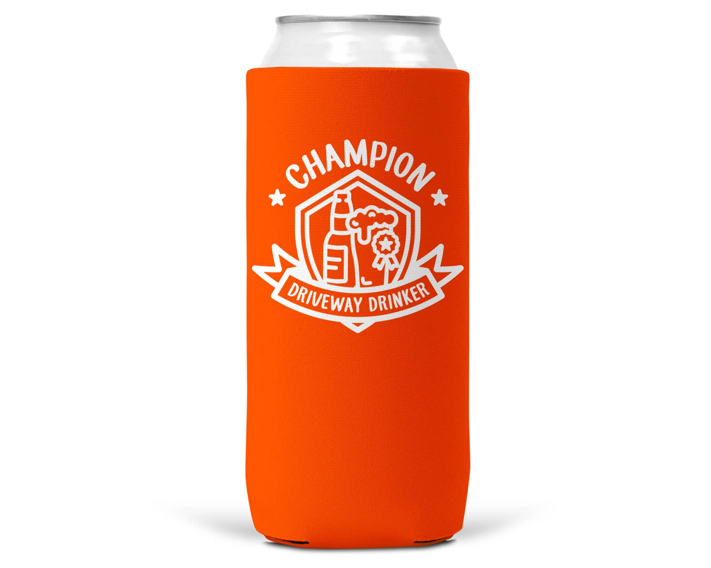 Champion Driveway Drinker SLIM CAN Koozie-5