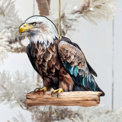 Bald Eagle Wooden Ornaments by G.Debrekht - Wildlife Holiday Decor - 8710101-2-3